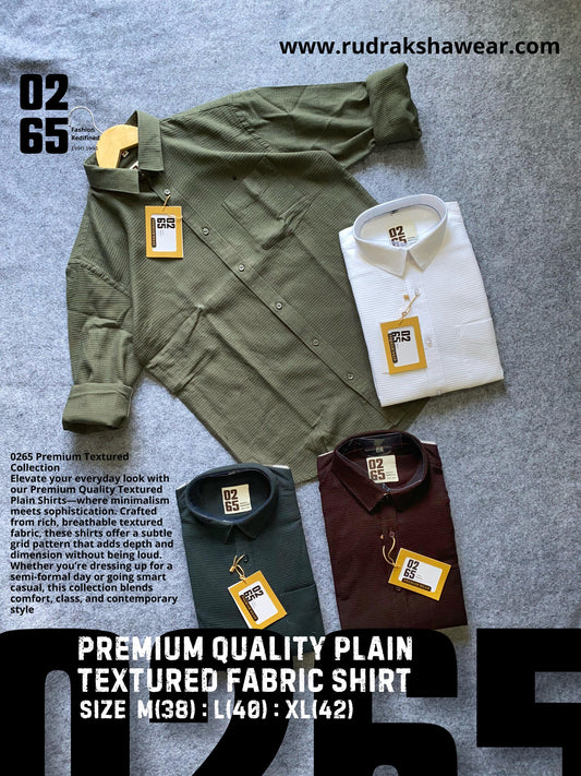 0265 Textured Fabric Full Sleeve Cotton Shirt