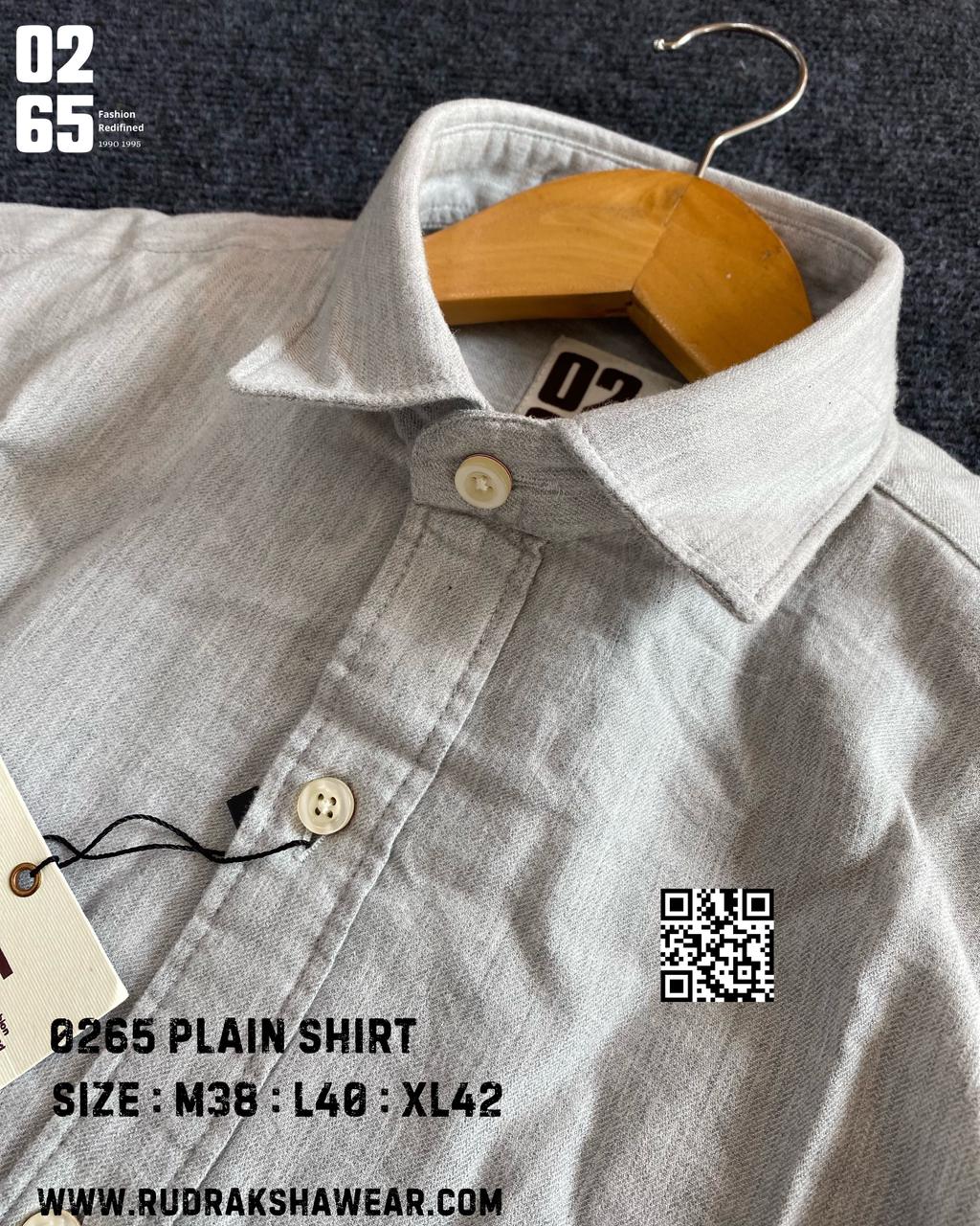Melange Plain Full Sleeve Shirt | 100% Cotton | Back Side Box Pleated