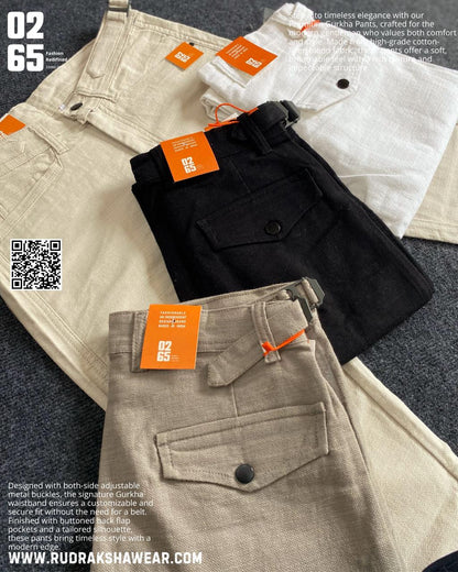 0265 Gurkha Trouser | Cotton linen weave | Length 40”