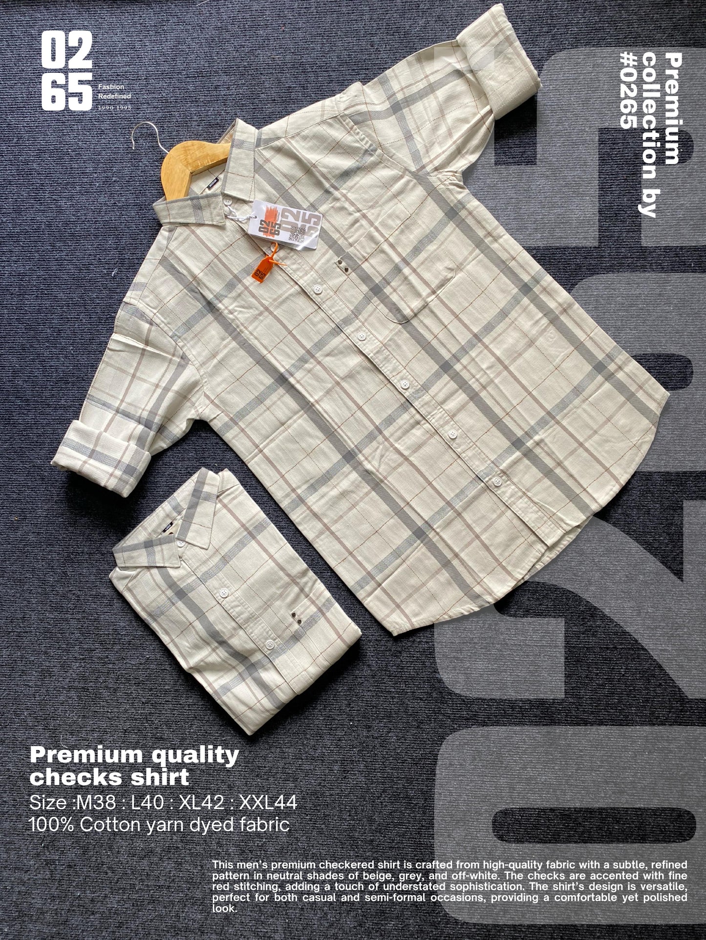 Premium Yarn Dyed Textured Checks Shirt By 0265