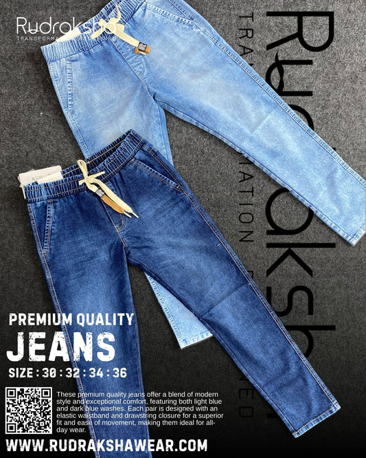 Premium Quality Jeans | Comfort Fit | Front cross pockets | 41” Length | Stretchable
