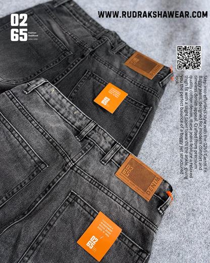 Whisker Carrot Fit Baggy Jeans By 0265 | New Introduction | Non Stretchable | Length 39"/ 40"