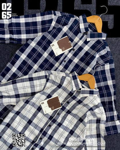 0265 Premium Yarn Dyed Checks Shirt | Stretchable | Full Sleeve | Metal Snape Buttons