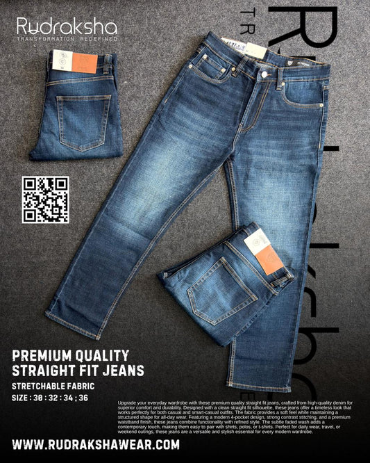 Straight Fit Jeans | Premium Quality | Stretchable | Length 40” | Long Lasting Shades | Comfort in every move
