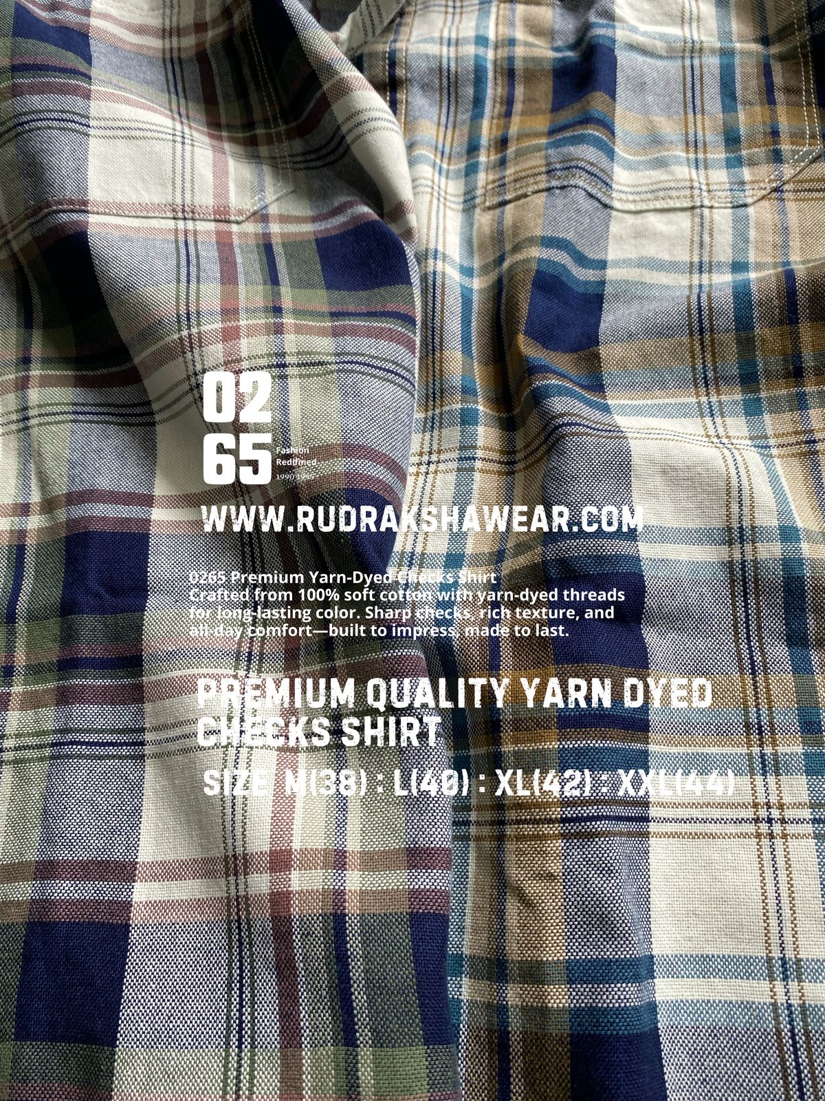 Indigo Full Sleeve Yarn Dyed Checks Shirt- Premium Range By 0265