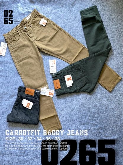 Colour Range Carrot Fit Baggy Jeans By 0265 - Non Stretchable
