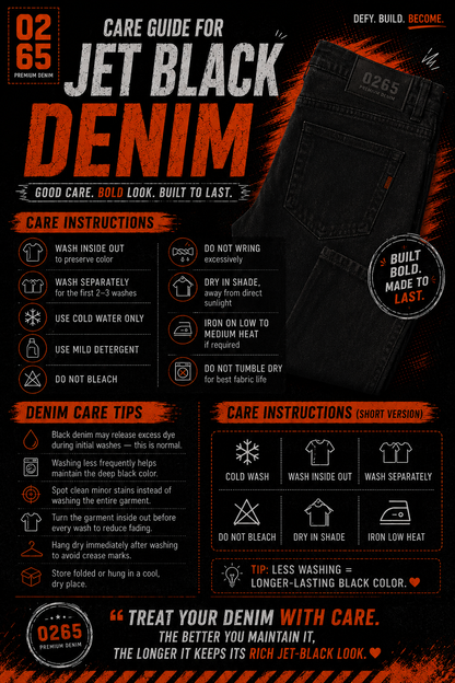 0265 Black Carrot Fit Jeans | Non-Stretchable | Length 39" to 39.5"