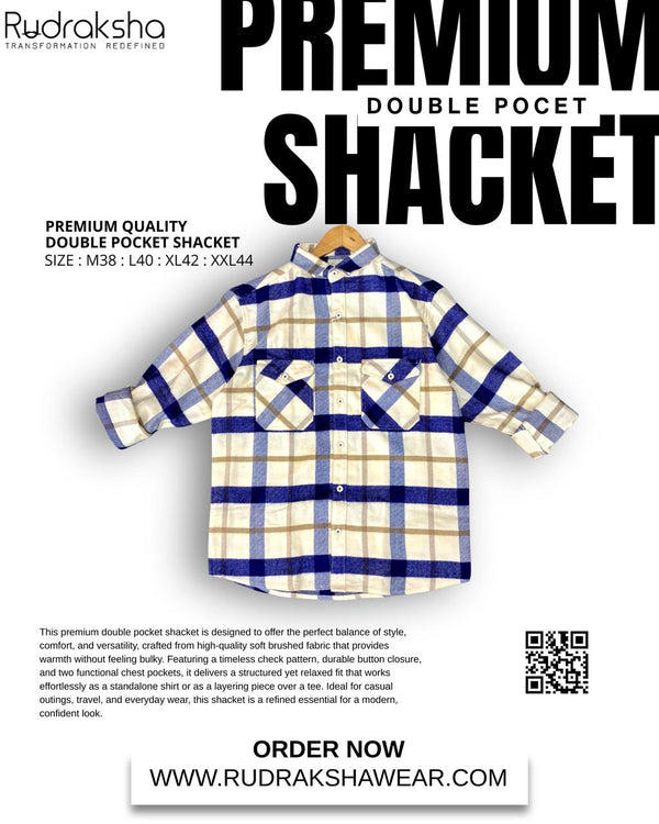 Premium Double Pocket Shacket | Brushing Fabric