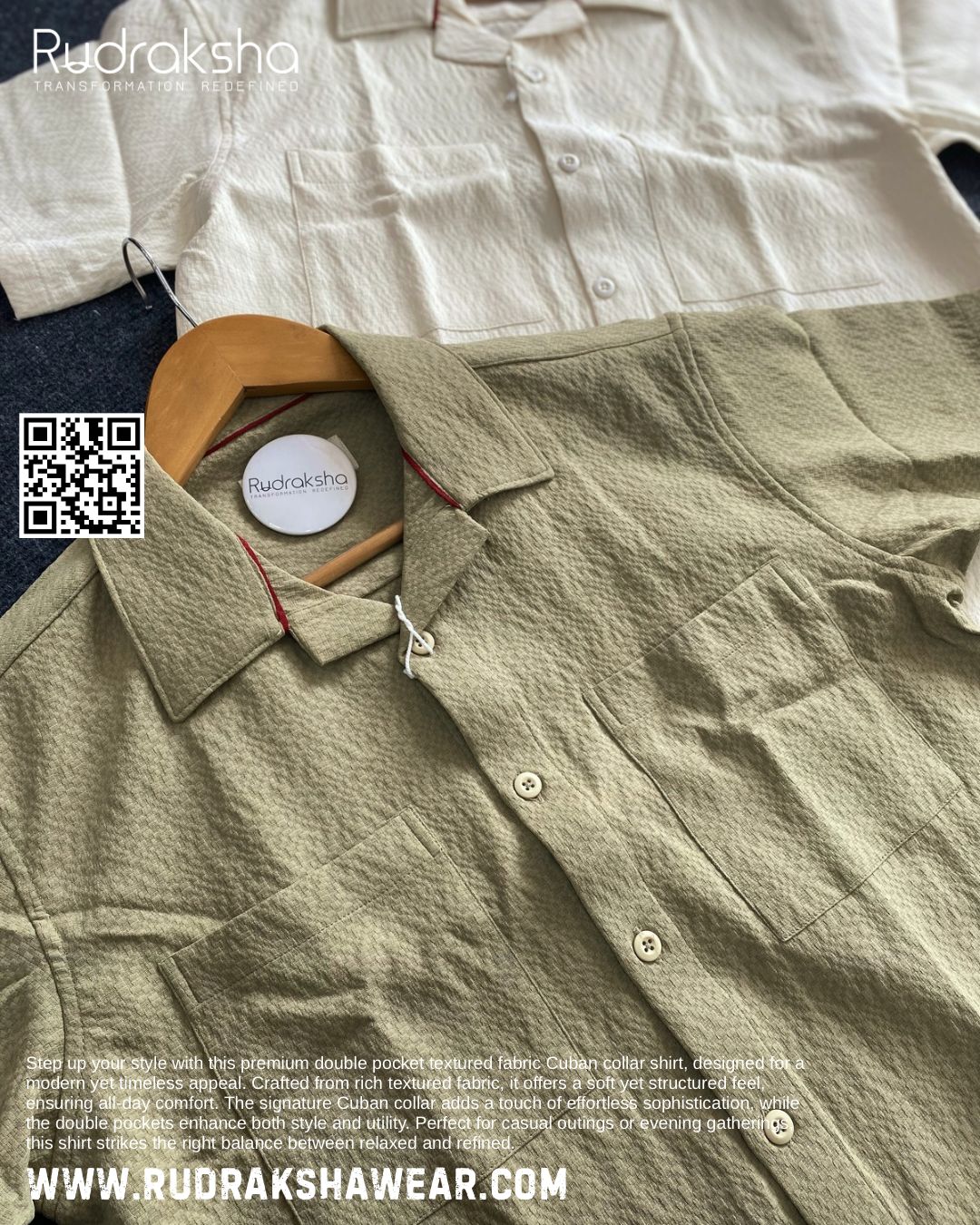 Double Pocket Cuban Collar Shirt