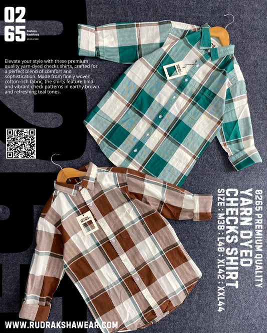 Full Sleeve Yarn Dyed Checks Shirt- Premium Range By 0265
