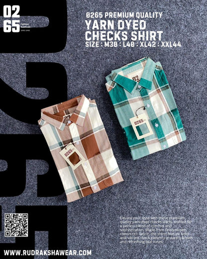 Full Sleeve Yarn Dyed Checks Shirt- Premium Range By 0265