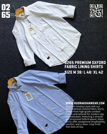 0265 Premium Quality Oxford Fabric Lining Shirt