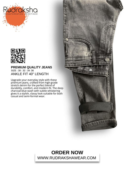 Premium Ankle-Length Jeans | Stretch for Effortless Comfort | Fade-Resistant Shade