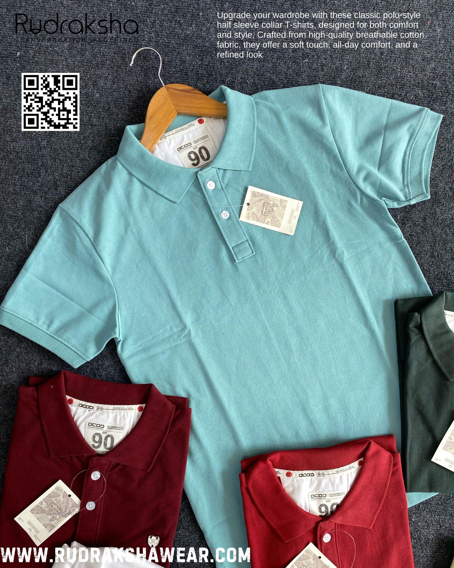 Premium Fine Cotton Matty Collar T-shirts