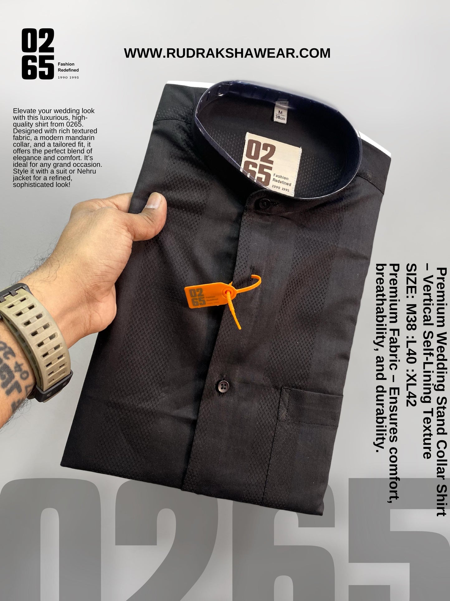 Premium Stand Collar Shirts- Wedding Collection By 0265