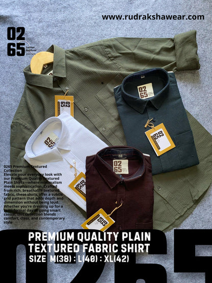 0265 Textured Fabric Full Sleeve Cotton Shirt
