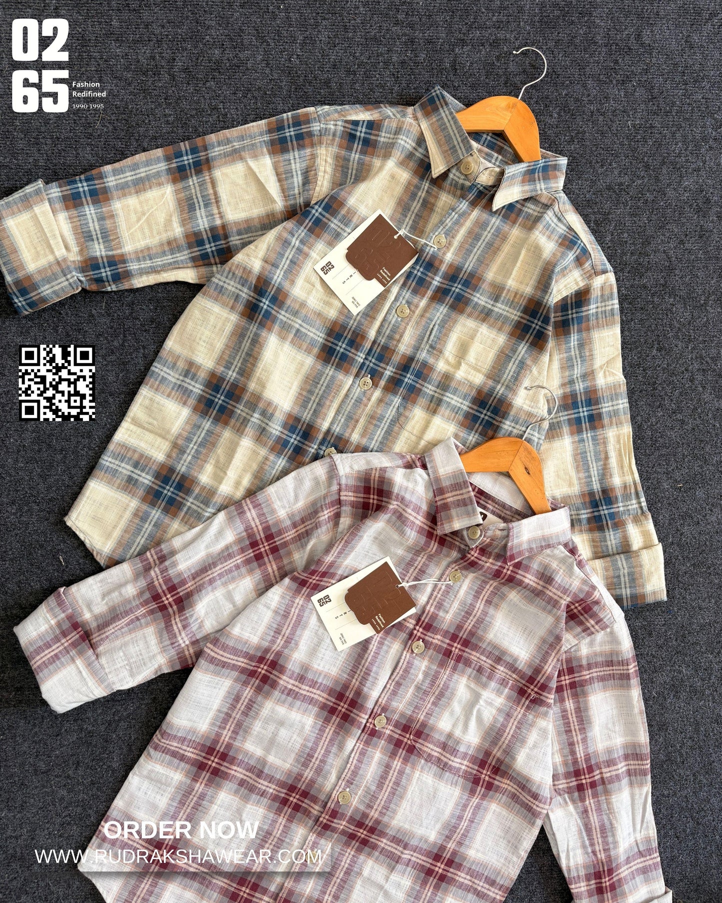 0265 Cotton Linen Yarn Dyed Checks Full Sleeve Shirt