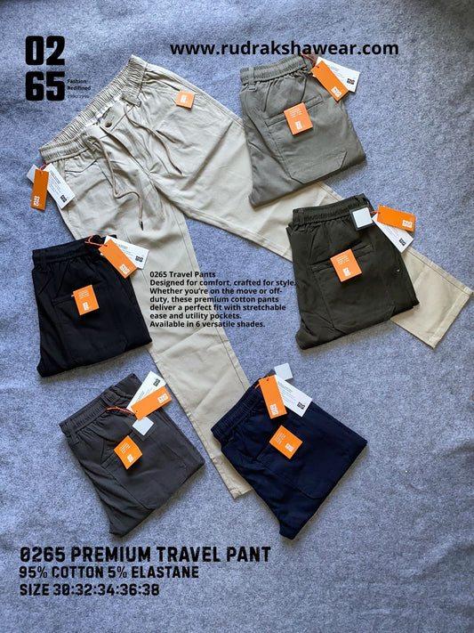 0265 Premium Travel Pant | 95% Cotton 5% Elastane | Cross Pocket | Length 40”