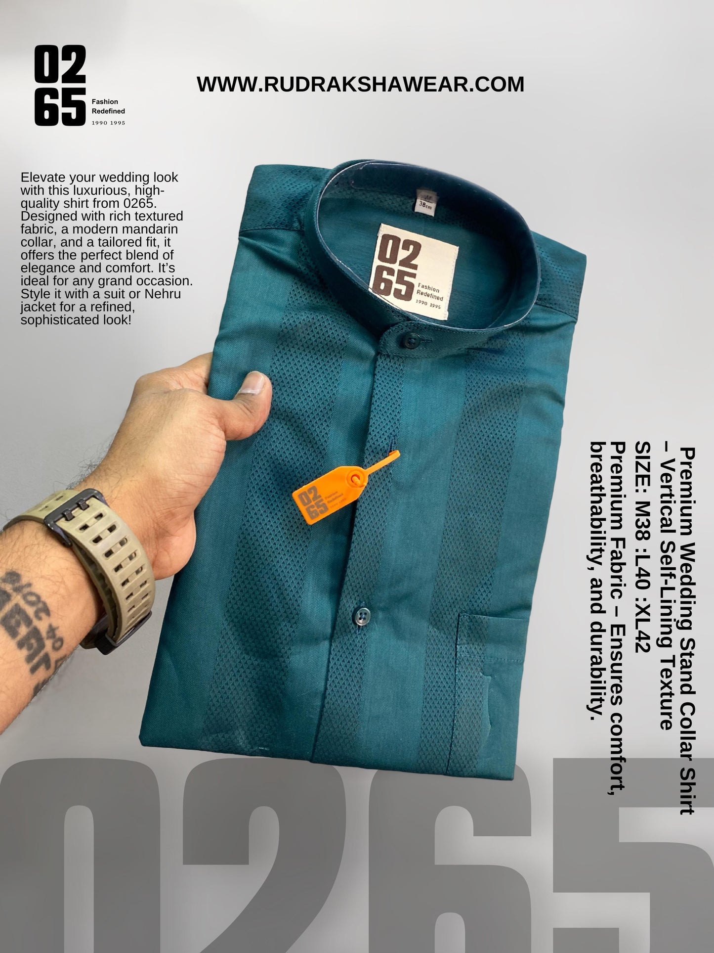 Premium Stand Collar Shirts- Wedding Collection By 0265