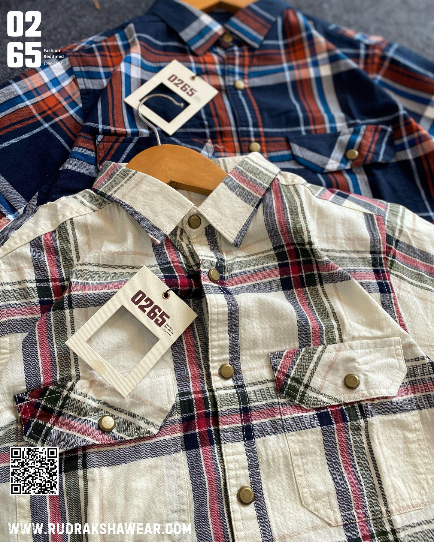 0265 Premium Yarn Dyed Double Pocket Shirt | Metal Snap Buttons | Soft Fabric