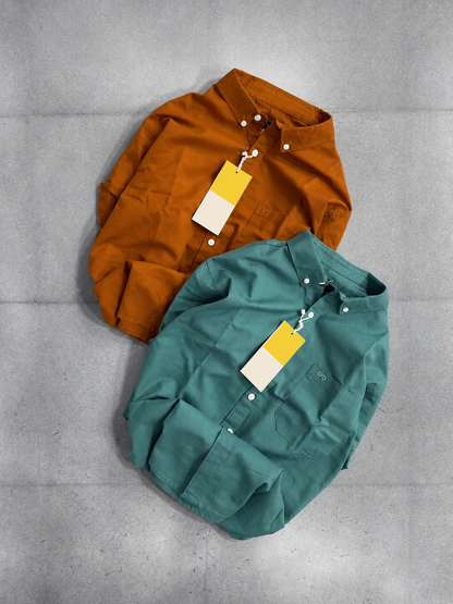 Cotton Linen full Sleeve Shirt | Button Down Collar