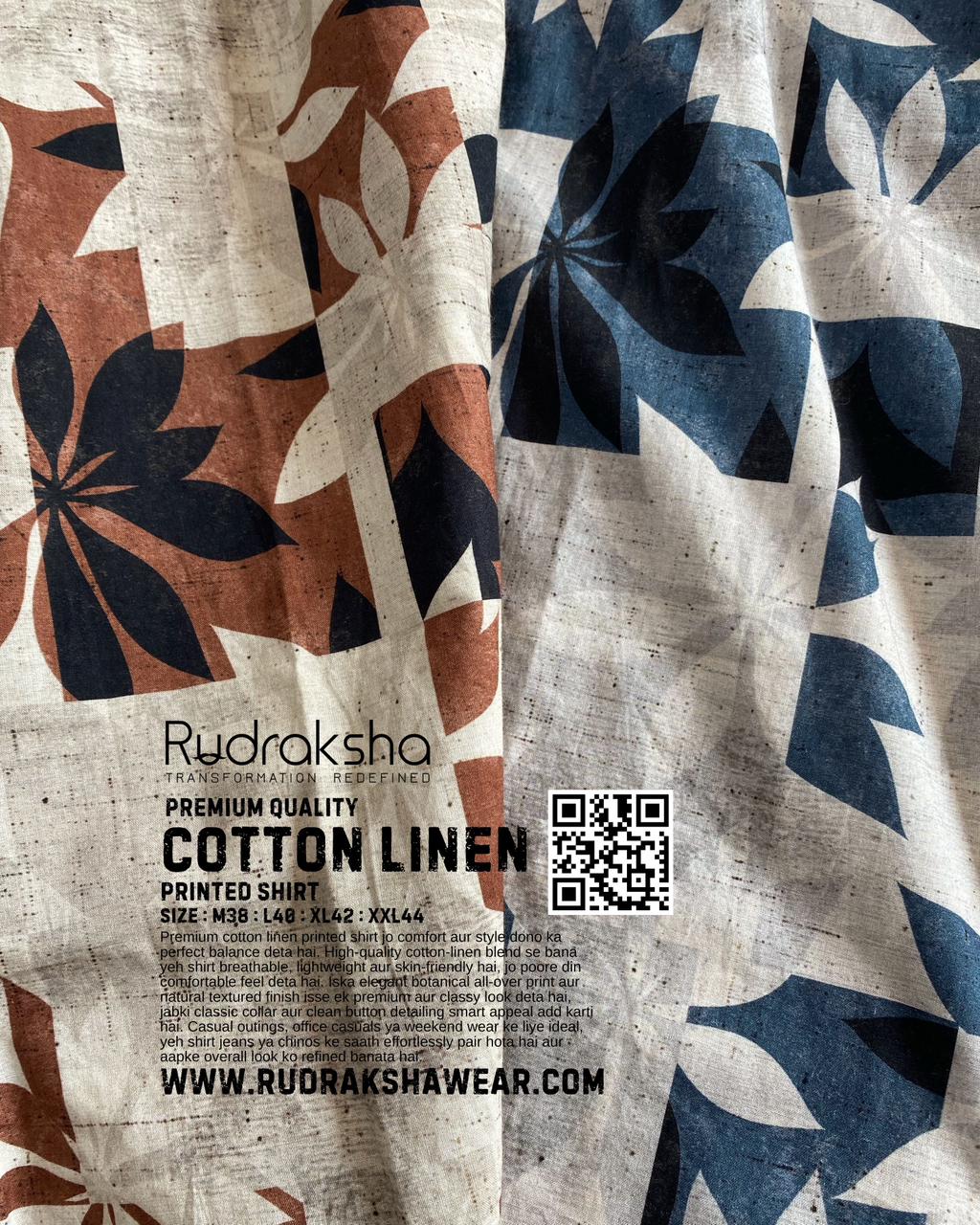 Cotton Linen Printed Shirts | Full Sleeve | Ultra Soft Fabric