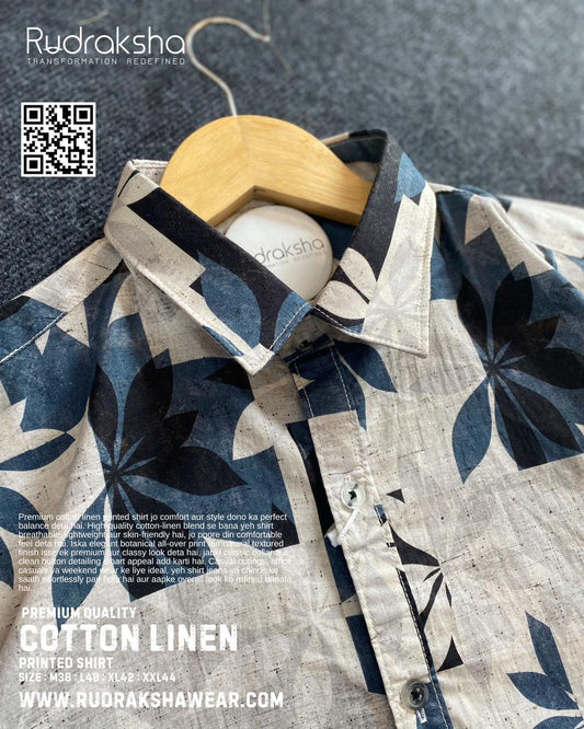 Cotton Linen Printed Shirts | Full Sleeve | Ultra Soft Fabric
