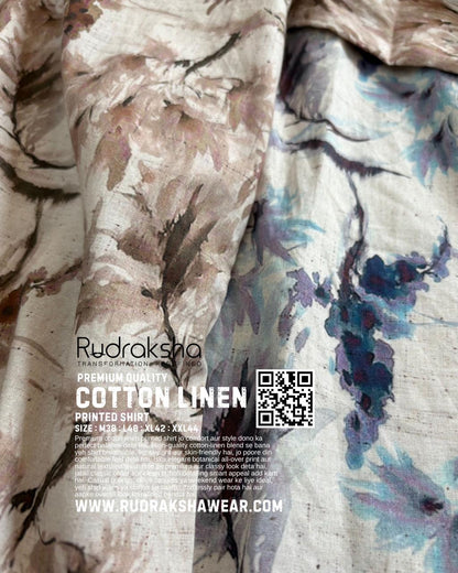 Cotton Linen Printed Shirts | Full Sleeve | Ultra Soft Fabric