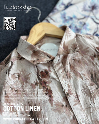 Cotton Linen Printed Shirts | Full Sleeve | Ultra Soft Fabric