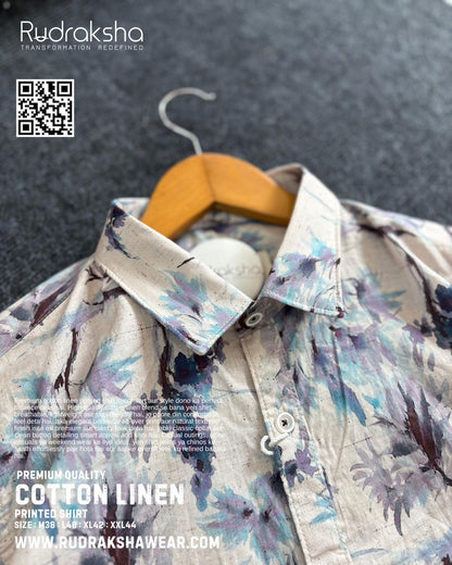 Cotton Linen Printed Shirts | Full Sleeve | Ultra Soft Fabric