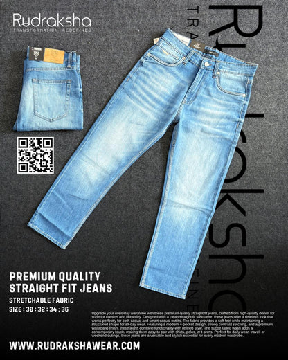 Straight Fit Jeans | Premium Quality | Stretchable | Length 40” | Long Lasting Shades | Comfort in every move