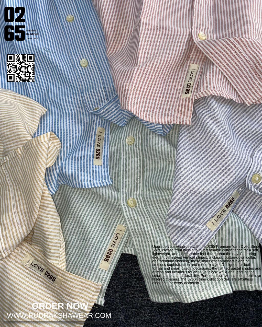 0265 Signature Premium Lining Full Sleeve Shirts | 100% Cotton Oxford | Ultra Soft Fabric | Backside Box Pleated With Loop | Button Down Collar