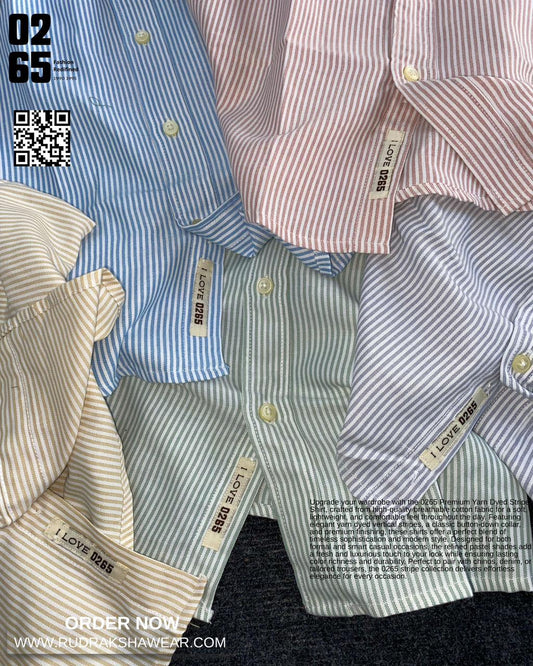 0265 Signature Premium Lining Full Sleeve Shirts | 100% Cotton Oxford | Ultra Soft Fabric | Backside Box Pleated With Loop | Button Down Collar