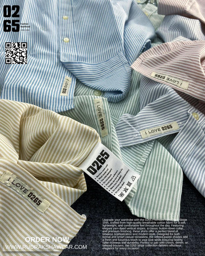 0265 Signature Premium Lining Full Sleeve Shirts | 100% Cotton Oxford | Ultra Soft Fabric | Backside Box Pleated With Loop | Button Down Collar