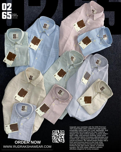 0265 Signature Premium Lining Full Sleeve Shirts | 100% Cotton Oxford | Ultra Soft Fabric | Backside Box Pleated With Loop | Button Down Collar