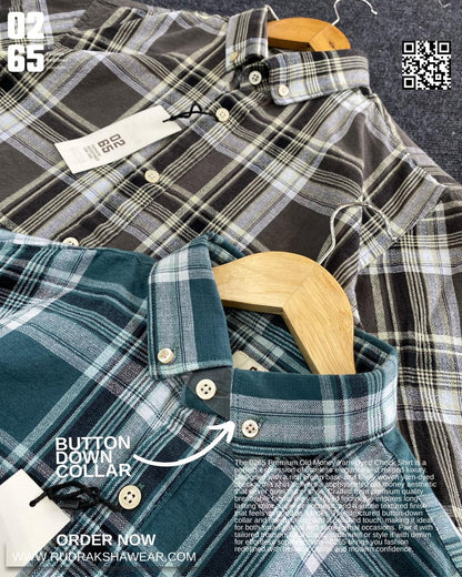 0265 Premium Yarn Dyed Checks Full Sleeve Shirt | Cotton Textured Fabric | Backside Box Pleated
