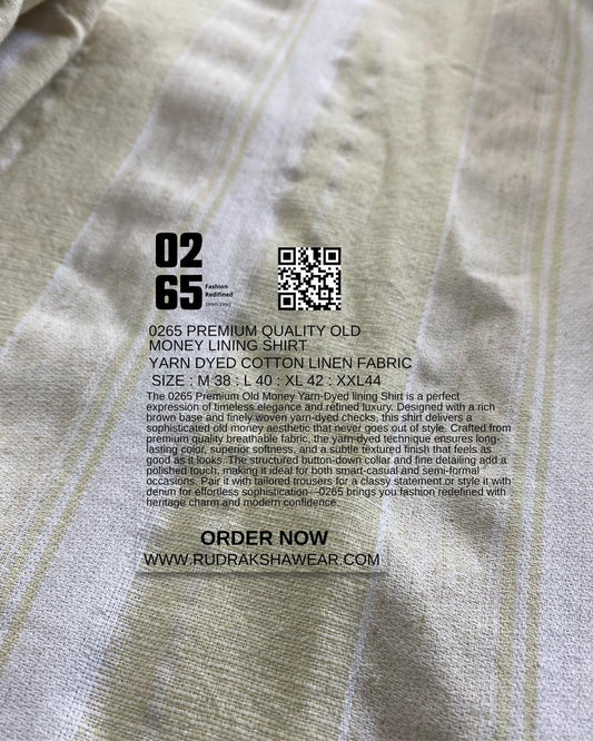 0265 Premium Yarn Dyed Lining Full Sleeve Shirt | Cotton Textured Fabric | Backside Box Pleated