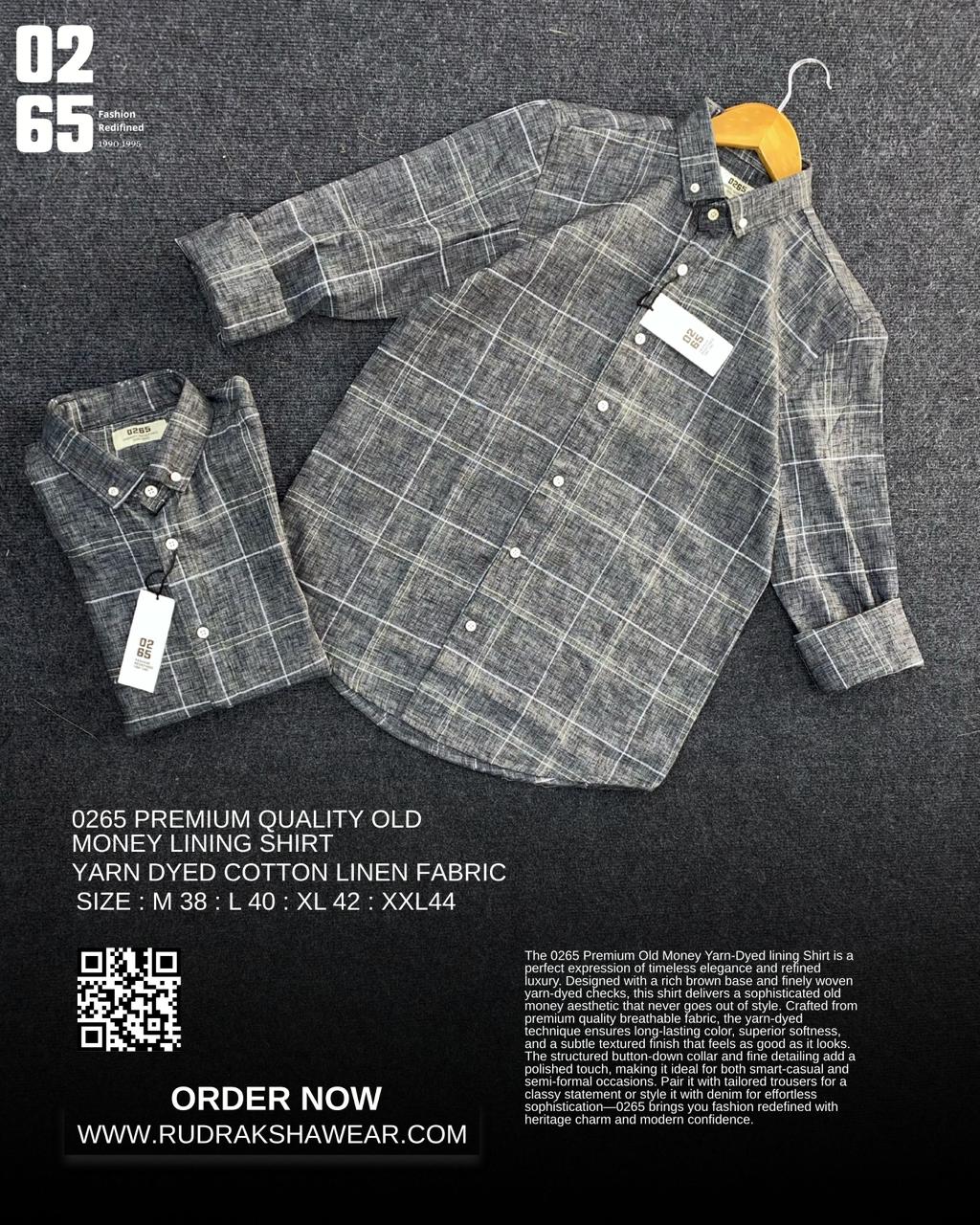 0265 Premium Cotton Linen Checks Shirts | Backside Box Pleated | Button Down Collar | Ultra Soft Fabric | Yarn Dyed Fabric