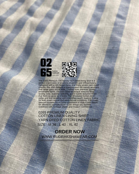 0265 Premium Cotton Linen Lining Shirts | Backside Box Pleated | Button Down Collar | Ultra Soft Fabric | Yarn Dyed