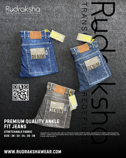 Premium Quality Ankle Fit jeans | Stretchable