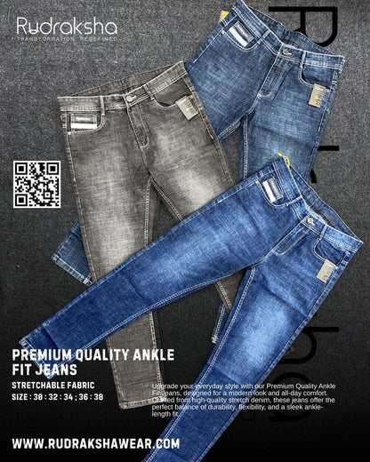 Premium Quality Ankle Fit jeans | Stretchable