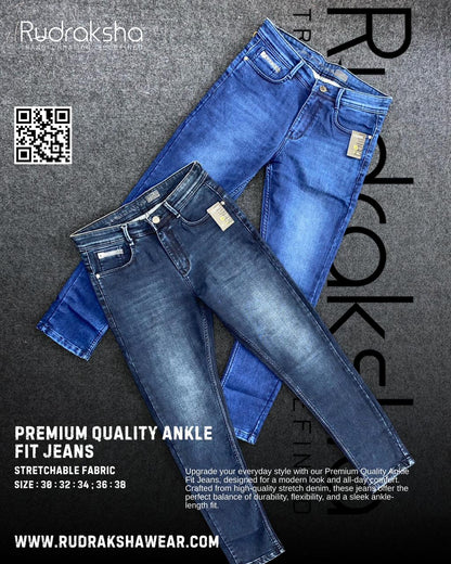 Premium Quality Ankle Fit jeans | Stretchable