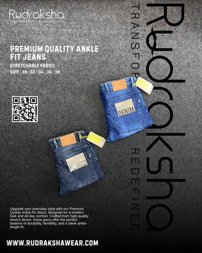 Premium Quality Ankle Fit jeans | Stretchable