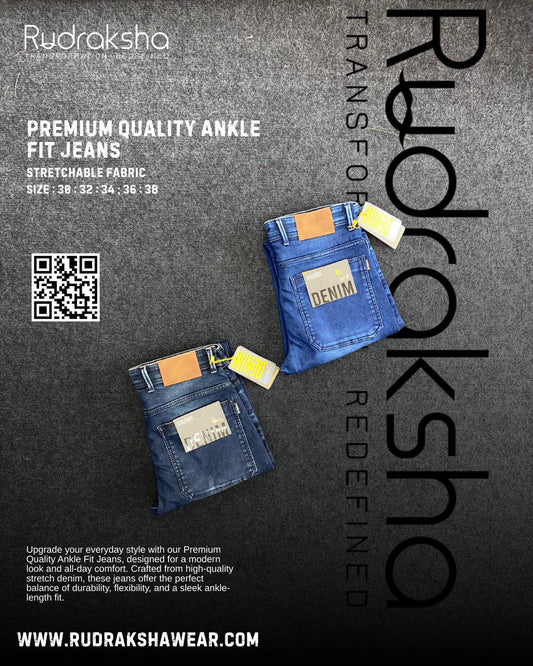 Premium Quality Ankle Fit jeans | Stretchable
