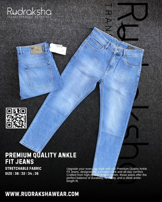 Premium Quality Ankle Fit Jeans | Stretchable | Durable | Comfortable | Length 40"
