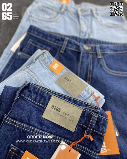 0265 Straight Fit Jeans | Non Stretch | Trendy | Durable | Comfortable | Length 40" to 40.5"