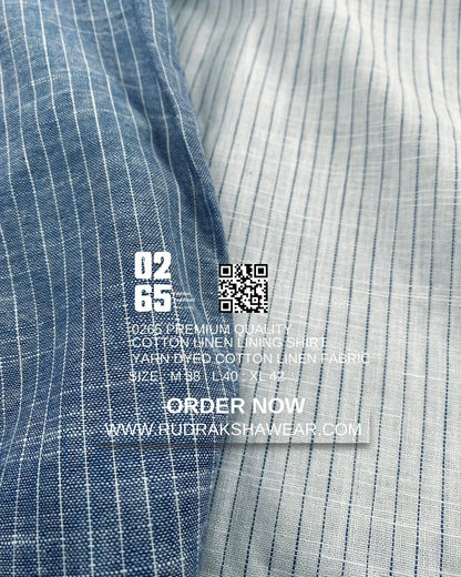 0265 Premium Cotton Linen Lining Shirts | Backside Box Pleated | Button Down Collar | Ultra Soft Fabric | Yarn Dyed