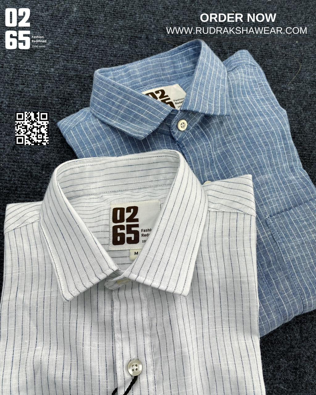 0265 Premium Cotton Linen Lining Shirts | Backside Box Pleated | Button Down Collar | Ultra Soft Fabric | Yarn Dyed