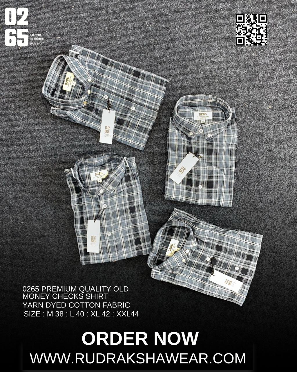 0265 Yarn Dyed Checks Full Sleeve Shirt | Box Pleated | Button Down collar