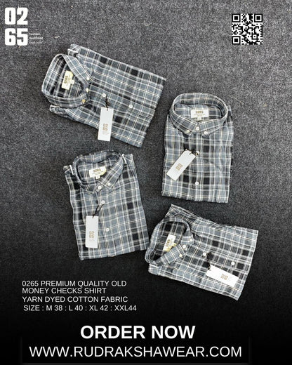 0265 Yarn Dyed Checks Full Sleeve Shirt | Box Pleated | Button Down collar